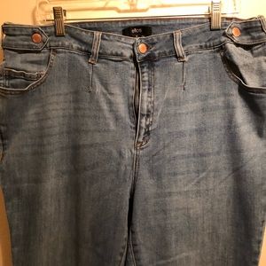 Ellos Straight leg stretch blue jeans